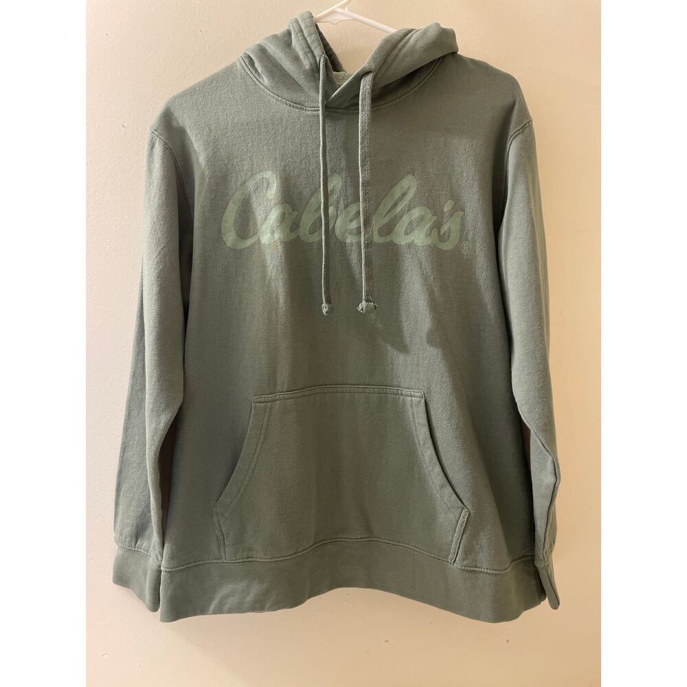 Cabela's Hoodie Women's Size Large Green Pullover Workout Sweatshirt